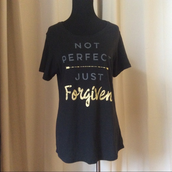 Not Perfect Just Forgiven Statement T-shirt - Picture 2 of 5